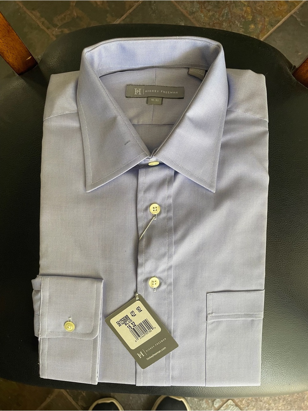 Light blue dress shirt hickey freeman
